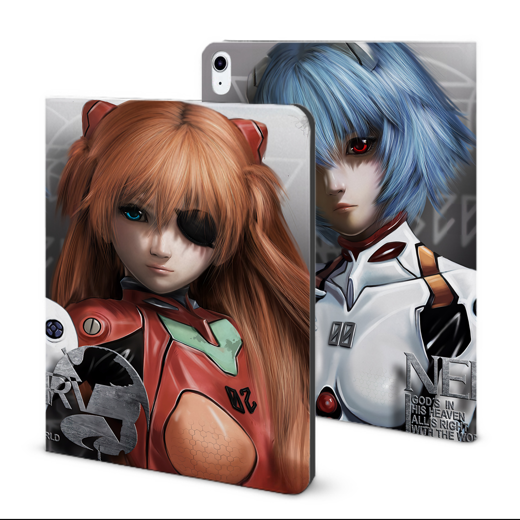 （画像用） EVA 新世紀エヴァンゲリオン IPad ケース ブック型 PUレザー TPU 耐衝撃 軽量 薄型 ペン収納なし 全面保護 IPad 各モデル対応